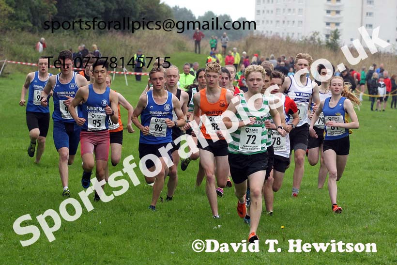 Mens and Womens under-17s, 2021 Farringdon Open Cross Country, Sunderland . Photo: David T. Hewitson/Sports for All Pics